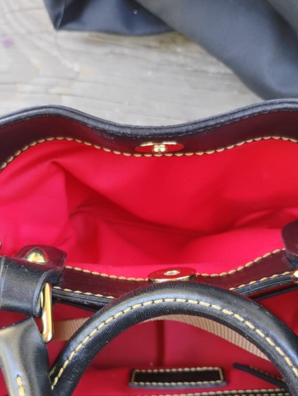 Dooney & Bourke Black Multicolor DB Logo Satchel - Picture 14 of 14